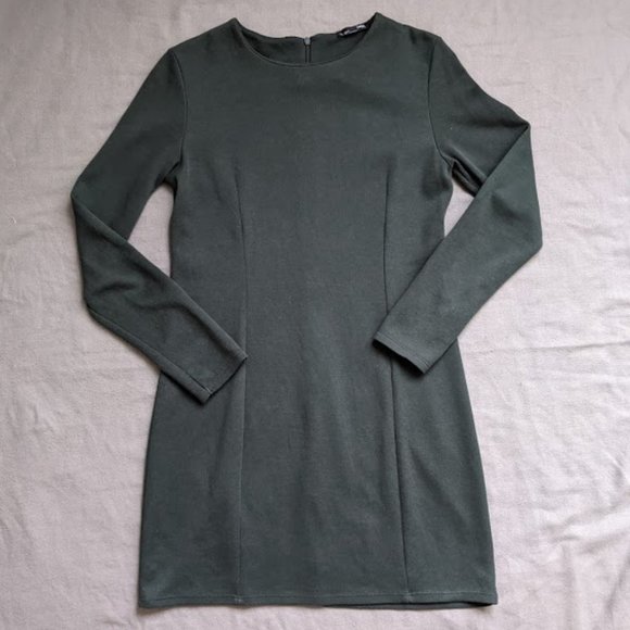 Zara dark green shift dress - Picture 2 of 9